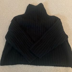 Black chunky knit sweater
